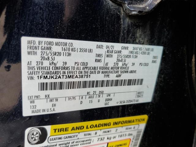 Photo 10 from auction – 2021 FORD EXPEDITION with VIN 1FMJK2AT3MEA38751