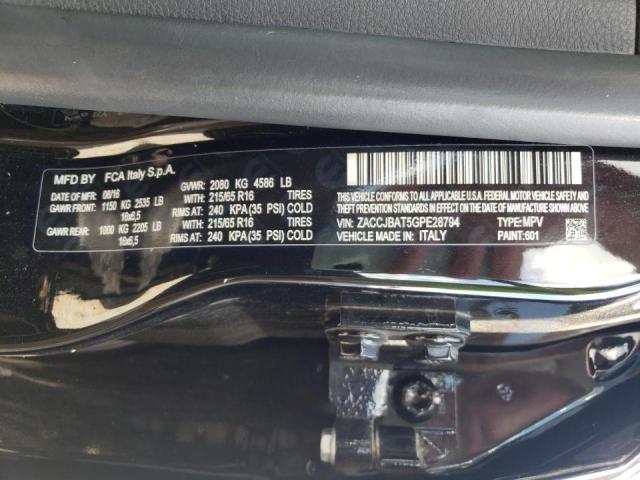 Photo 10 from auction – 2016 JEEP RENEGADE S with VIN ZACCJBAT5GPE28794