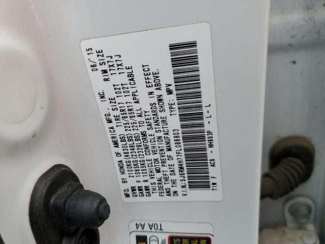 Photo 10 from auction – 2015 HONDA CR-V EXL with VIN 5J6RM4H77FL086803