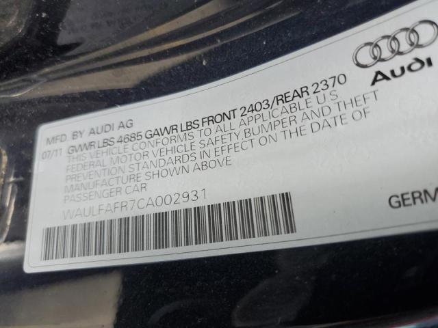 Photo 10 from auction – 2012 AUDI A5 PREMIUM with VIN WAULFAFR7CA002931