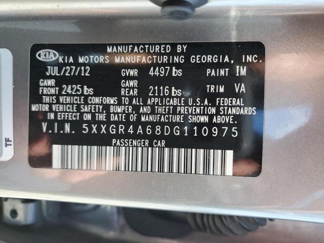 Photo 10 from auction – 2013 KIA OPTIMA SX with VIN 5XXGR4A68DG110975