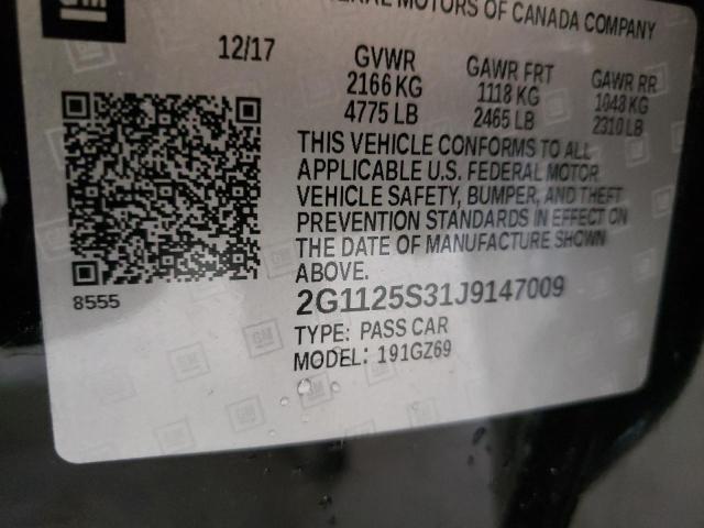 Photo 10 from auction – 2018 CHEVROLET IMPALA PRE with VIN 2G1125S31J9147009
