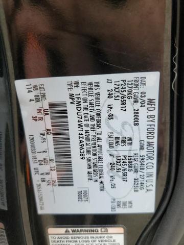 Photo 10 from auction – 2004 FORD EXPLORER E with VIN 1FMDU74W14ZA96389