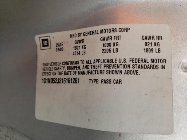 Photo 10 from auction – 2001 CHEVROLET MALIBU with VIN 1G1ND52J216161261