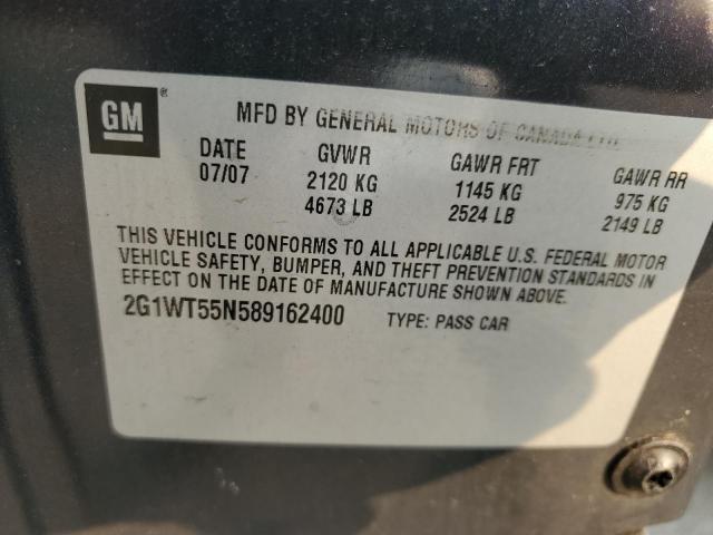 Photo 10 from auction – 2008 CHEVROLET IMPALA LT with VIN 2G1WT55N589162400