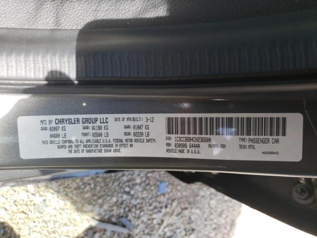 Photo 10 from auction – 2012 CHRYSLER 200 TOURIN with VIN 1C3CCBBB4CN236600