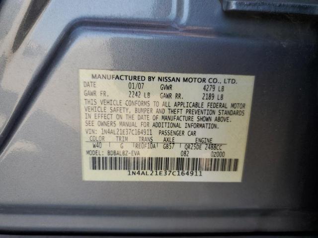 Photo 10 from auction – 2007 NISSAN ALTIMA 2.5 with VIN 1N4AL21E37C164911