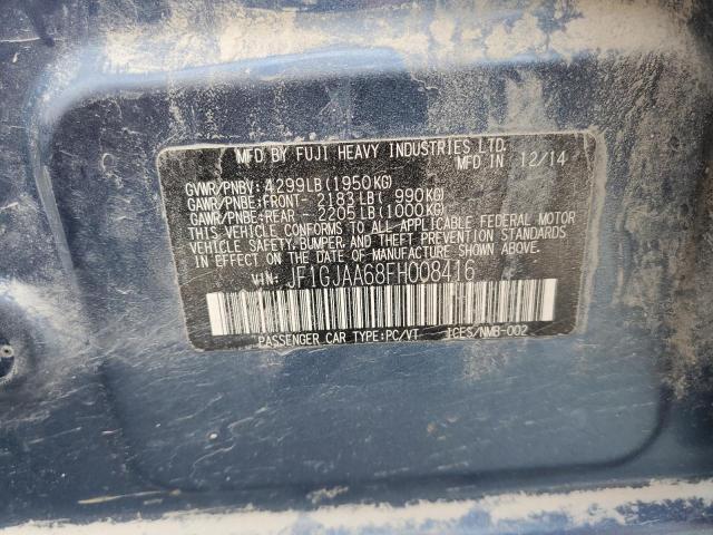 Photo 10 from auction – 2015 SUBARU IMPREZA with VIN JF1GJAA68FH008416