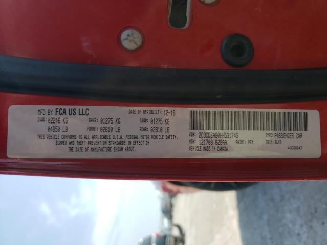 Photo 10 from auction – 2017 DODGE CHALLENGER with VIN 2C3CDZAG0HH531745