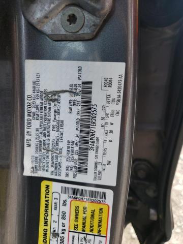 Photo 10 from auction – 2014 FORD FUSION SE with VIN 3FA6P0H71ER202575