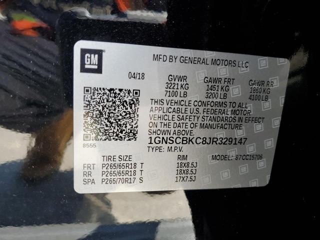 Photo 10 from auction – 2018 CHEVROLET TAHOE C150 with VIN 1GNSCBKC8JR329147