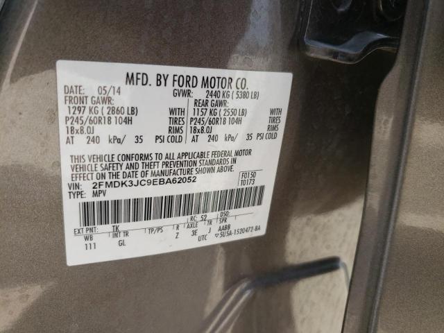 Photo 10 from auction – 2014 FORD EDGE SEL with VIN 2FMDK3JC9EBA62052