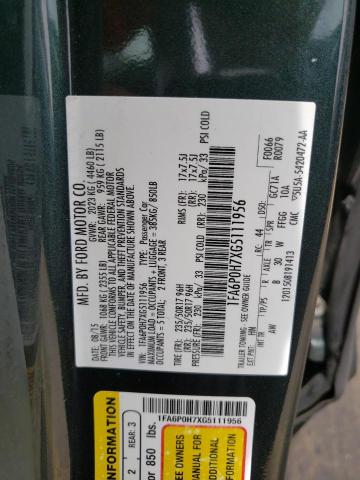 Photo 10 from auction – 2016 FORD FUSION SE with VIN 1FA6P0H7XG5111956