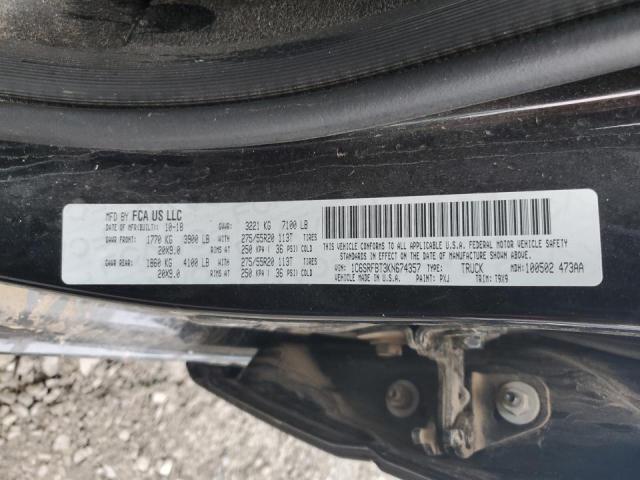 Photo 10 from auction – 2019 RAM 1500 BIG H with VIN 1C6SRFBT3KN674357