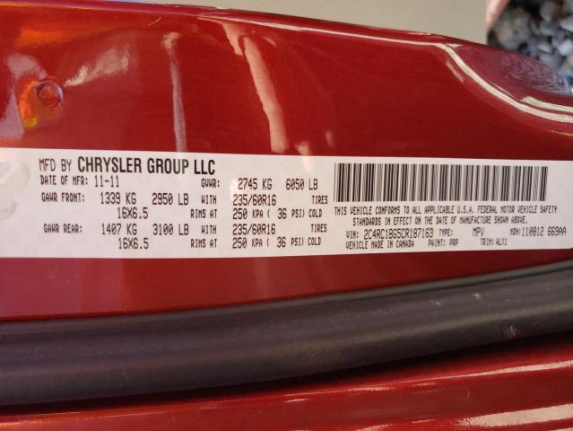 Photo 10 from auction – 2012 CHRYSLER TOWN & COU with VIN 2C4RC1BG5CR187163