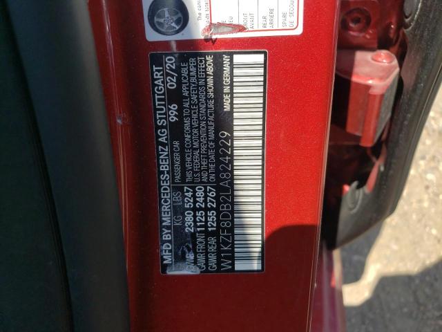 Photo 10 from auction – 2020 MERCEDES-BENZ E 350 with VIN W1KZF8DB2LA824229