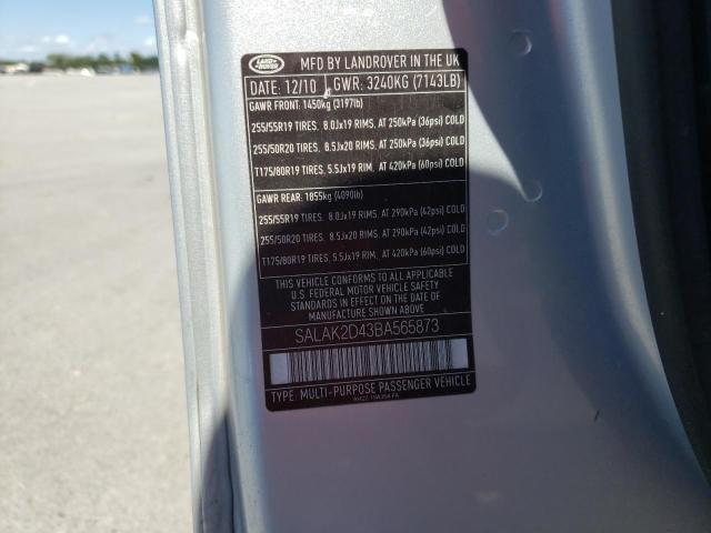 Photo 10 from auction – 2011 LAND ROVER LR4 HSE LU with VIN SALAK2D43BA565873