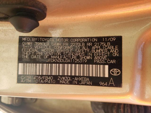Photo 10 from auction – 2010 TOYOTA PRIUS with VIN JTDKN3DU3A1125319