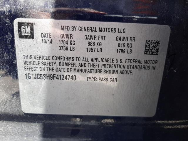Photo 10 from auction – 2015 CHEVROLET SONIC LT with VIN 1G1JC5SH9F4134740