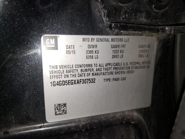 Photo 10 from auction – 2010 BUICK LACROSSE C with VIN 1G4GD5EGXAF307532