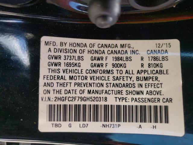 Photo 10 from auction – 2016 HONDA CIVIC EX with VIN 2HGFC2F79GH520318