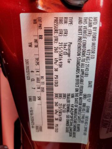 Photo 10 from auction – 2017 FORD FOCUS SE with VIN 1FADP3FE3HL240208