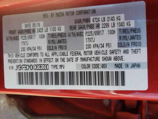 Photo 10 from auction – 2019 MAZDA CX-5 TOURI with VIN JM3KFBCM0K0635330