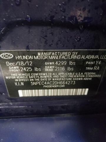 Photo 10 from auction – 2013 HYUNDAI SONATA SE with VIN 5NPEC4AC2DH664273