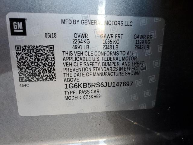 Photo 10 from auction – 2018 CADILLAC CT6 with VIN 1G6KB5RS6JU147697