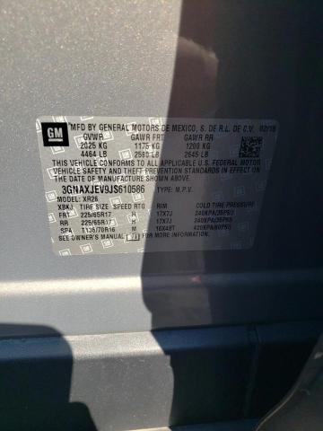 Photo 10 from auction – 2018 CHEVROLET EQUINOX LT with VIN 3GNAXJEV9JS610586
