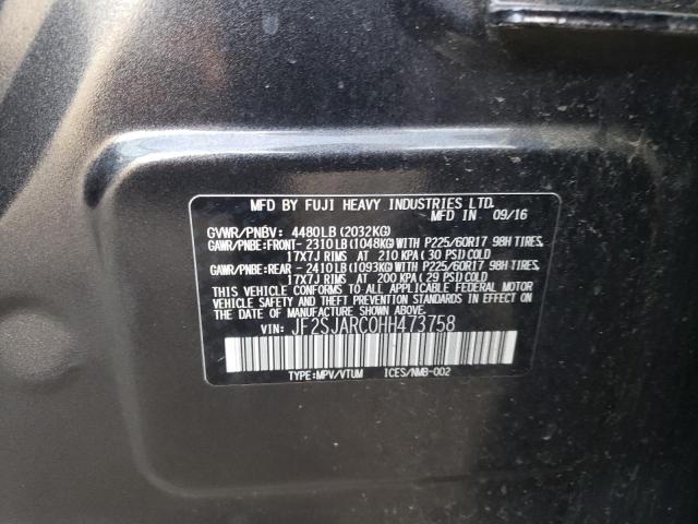 Photo 10 from auction – 2017 SUBARU FORESTER 2 with VIN JF2SJARC0HH473758
