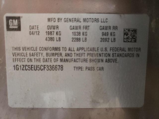 Photo 10 from auction – 2012 CHEVROLET MALIBU 1LT with VIN 1G1ZC5EU5CF336678