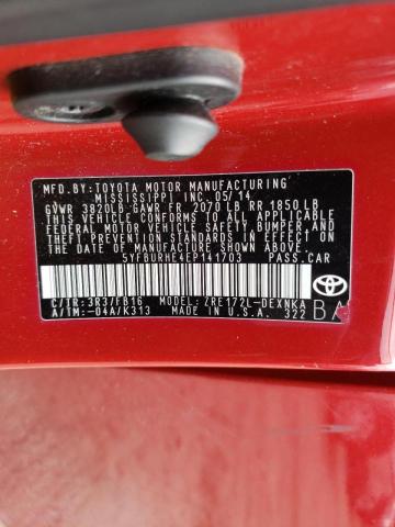 Photo 10 from auction – 2014 TOYOTA COROLLA L with VIN 5YFBURHE4EP141703