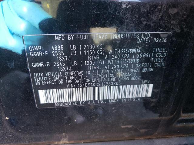 Foto 10 de la subasta – 2017 SUBARU OUTBACK 2. con VIN 4S4BSAKC3H3253805