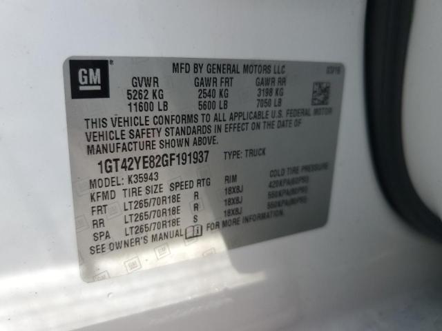Photo 10 from auction – 2016 GMC SIERRA K35 with VIN 1GT42YE82GF191937
