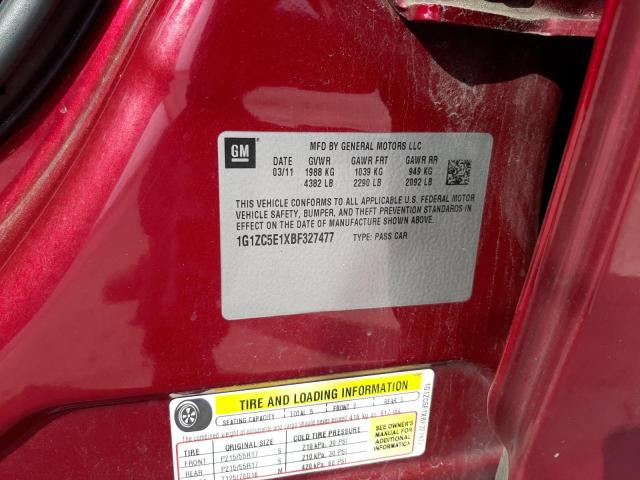Photo 10 from auction – 2011 CHEVROLET MALIBU 1LT with VIN 1G1ZC5E1XBF327477