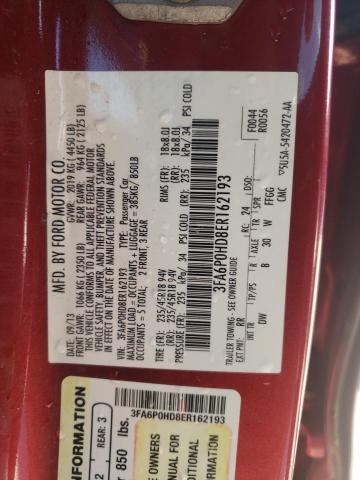 Photo 10 from auction – 2014 FORD FUSION SE with VIN 3FA6P0HD8ER162193
