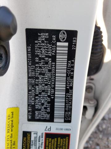 Photo 10 from auction – 2013 TOYOTA CAMRY L with VIN 4T1BF1FKXDU299948