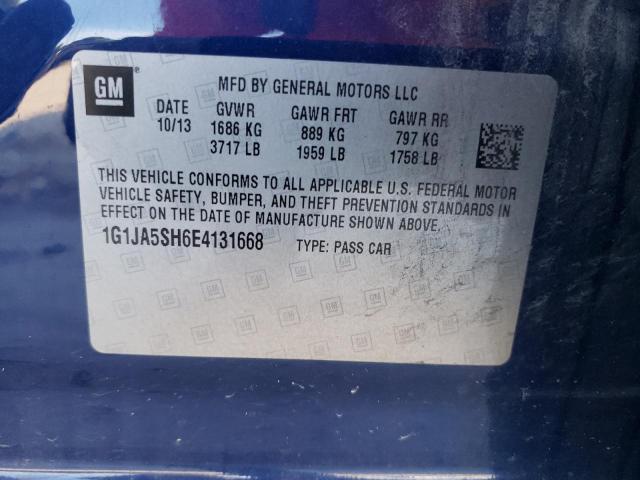 Photo 10 from auction – 2014 CHEVROLET SONIC LS with VIN 1G1JA5SH6E4131668