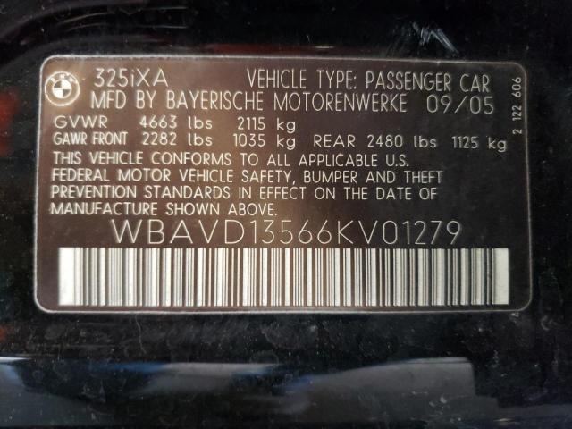 Photo 10 from auction – 2006 BMW 325 XI with VIN WBAVD13566KV01279