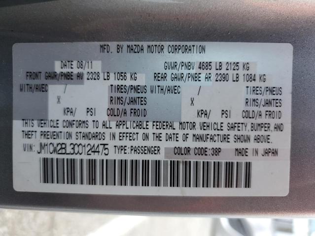Photo 10 from auction – 2012 MAZDA 5 with VIN JM1CW2BL3C0124475