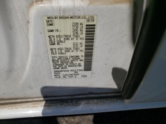 Photo 10 from auction – 2010 NISSAN FRONTIER C with VIN 1N6AD0FRXAC401700