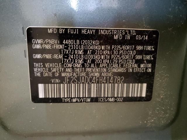 Photo 10 from auction – 2015 SUBARU FORESTER 2 with VIN JF2SJADC4FH414782