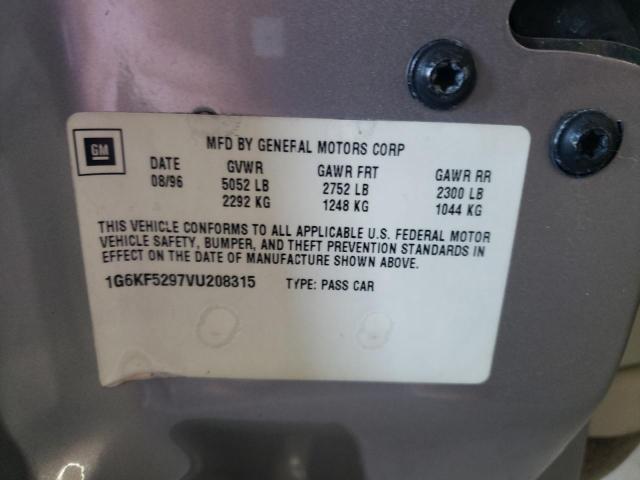 Photo 10 from auction – 1997 CADILLAC DEVILLE CO with VIN 1G6KF5297VU208315