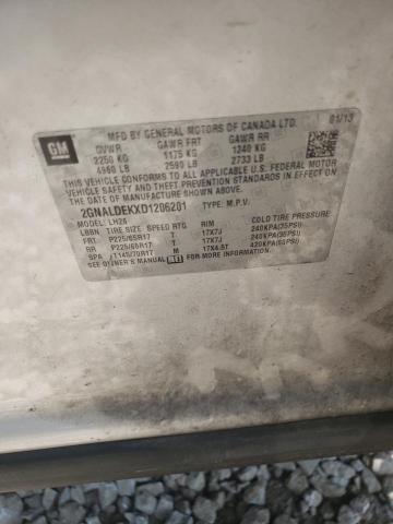 Photo 10 from auction – 2013 CHEVROLET EQUINOX LT with VIN 2GNALDEKXD1206201