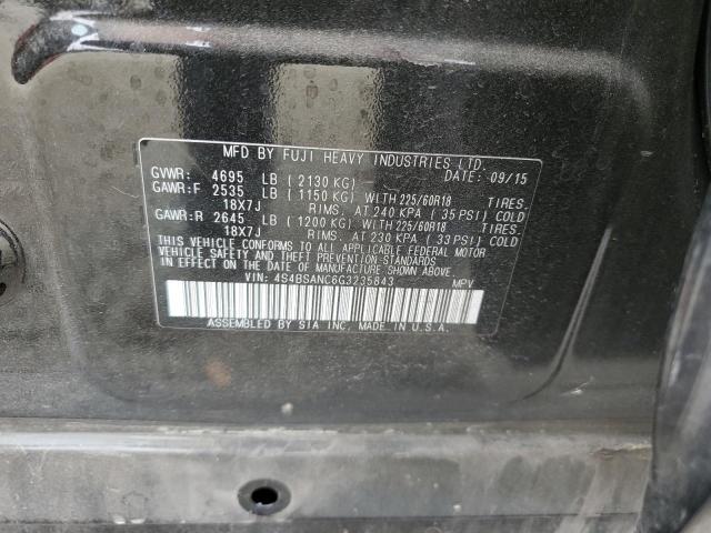 Photo 10 from auction – 2016 SUBARU OUTBACK 2. with VIN 4S4BSANC6G3235843