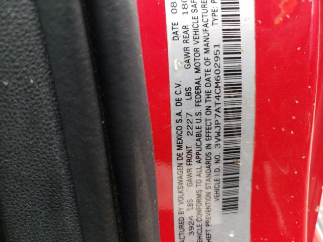 Photo 10 from auction – 2012 VOLKSWAGEN BEETLE with VIN 3VWJP7AT4CM602951