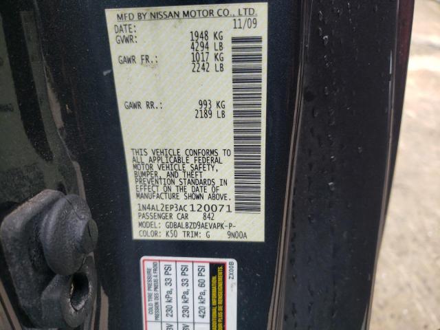 Photo 10 from auction – 2010 NISSAN ALTIMA S with VIN 1N4AL2EP3AC120071