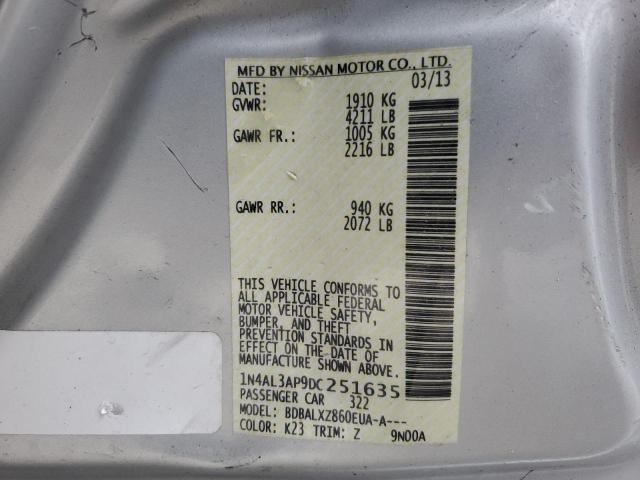 Photo 10 from auction – 2013 NISSAN ALTIMA 2.5 with VIN 1N4AL3AP9DC251635