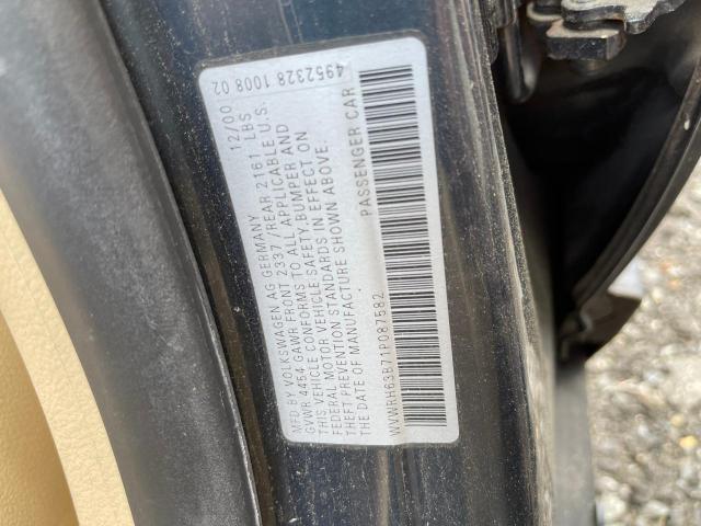 Photo 10 from auction – 2001 VOLKSWAGEN PASSAT GLX with VIN WVWRH63B71P087582